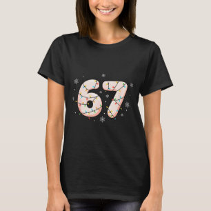 67 Six Seven Meme Gen Alpha Slaapkamer Kerstverlic T-shirt