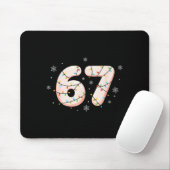 67 Six Seven Meme Gen Alpha Slaapkleding Kerstlich Muismat (Met muis)