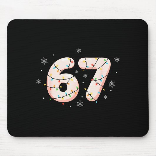 67 Six Seven Meme Gen Alpha Slaapkleding Kerstlich Muismat (Voorkant)