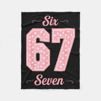 67 Six Seven Meme Grappig Gen Alpha Jargon Kindere Fleece Deken