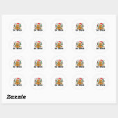 67 Six Seven Meme Grappig Kerst Gingerbread Hand G Ronde Sticker (Vel)