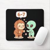 67 Six Seven Meme Grappige Bigfoot Alien Sasquatch Muismat (Met muis)