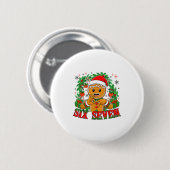 67 Six Seven Meme Grappige Kerst Gingerbread Hand Ronde Button 5,7 Cm (Voorkant /achterkant)