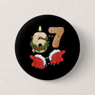 67 Six Seven Meme Kerst Kaars Gingerbread Gen Ronde Button 5,7 Cm