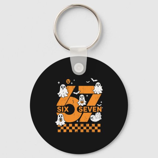 67 Six Seven Meme Leuk 6 7 Koppel Passende Hallowe Sleutelhanger (Voorkant)
