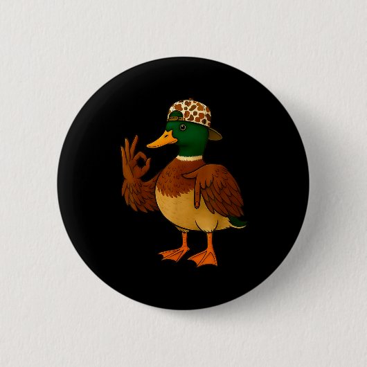 67 Six Seven Meme Mallard Duck Hunting Season Boy  Ronde Button 5,7 Cm (Voorkant)
