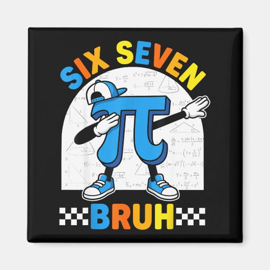 67 six seven meme math funny day math teacher men magneet (Voorkant)