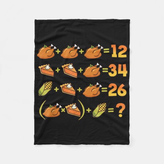 67 Six Seven Meme Math Thanksgiving Equation Logic Fleece Deken (Voorkant)