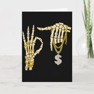 67 Six Seven Meme Nieuwigheid Skelet Hand Bling Ch Kaart