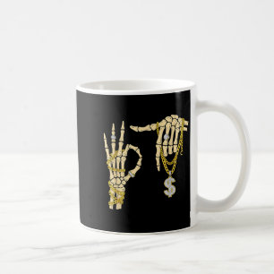 67 Six Seven Meme Nieuwigheid Skelet Hand Bling Ch Koffiemok