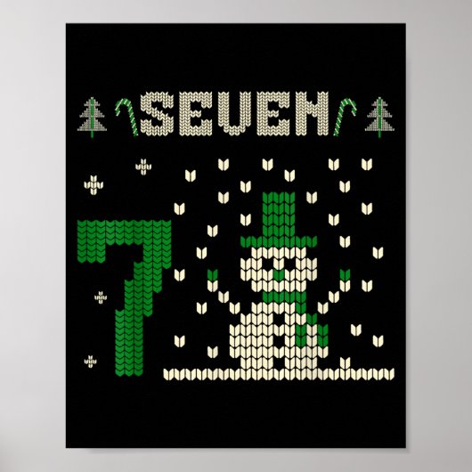 67 Six Seven Meme Snowman Christmas Couple Matchin Poster (Voorkant)