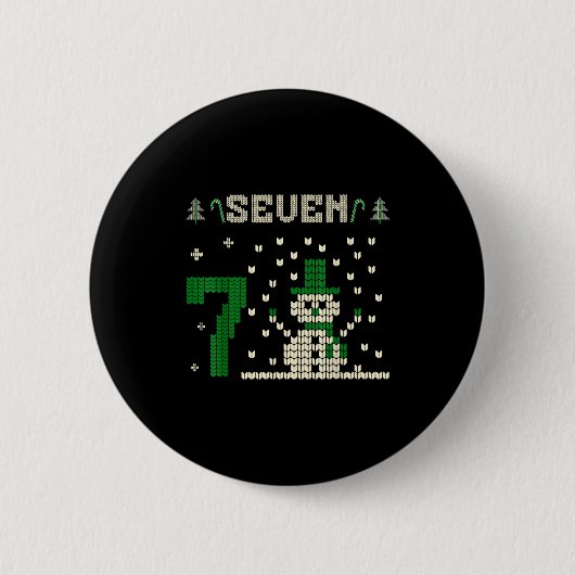 67 Six Seven Meme Snowman Christmas Couple Matchin Ronde Button 5,7 Cm (Voorkant)