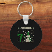 67 Six Seven Meme Snowman Christmas Couple Matchin Sleutelhanger (Voorkant)