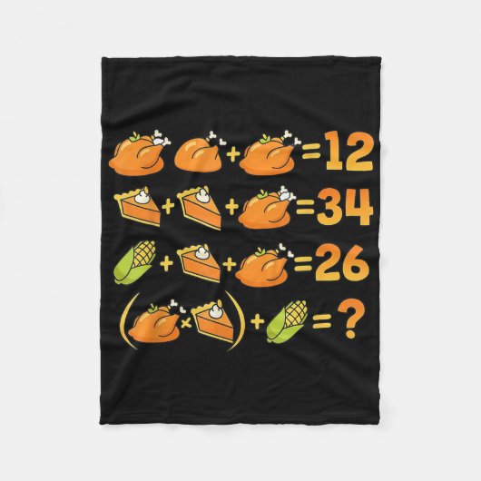 67 Six Seven Meme Wiskunde Thanksgiving Vergelijki Fleece Deken (Voorkant)