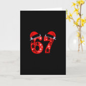 67 Six Seven Nieuwigheid Kerstmis Kerstman Hoed Fa Kaart (Gele Bloem)