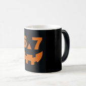 67 Six Seven Pompoen Gezicht Halloween Mok (Voorkant rechts)