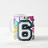 67 Six Seven Retro Y2K Aesthetic mug  Koffiemok (Voorkant links)