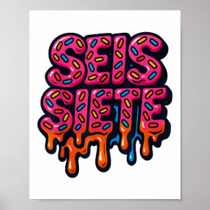67 Six Seven Seis Seven Spaanse Brainrot Virale Me Poster