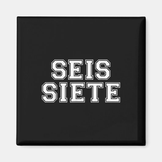 67 Six Seven Seis Siete Spaanse Brainrot Kerstmis Magneet (Voorkant)