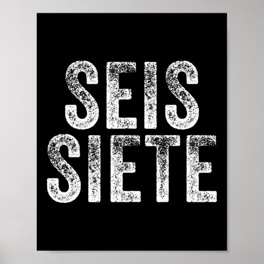 67 Six Seven Seis Siete Spaanse Brainrot Kerstmis Poster (Voorkant)