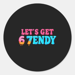 67 Six Seven Sendy 6 7endy Laten we Sendy 67 Meme Ronde Sticker