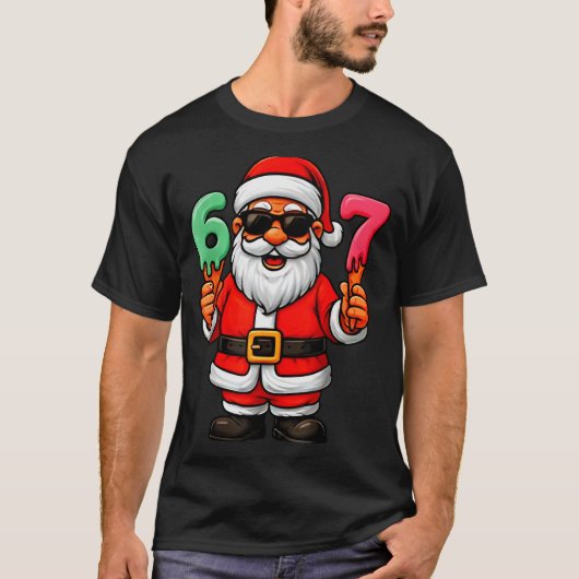 67 Six Seven Sinterklaas Meme Kerst Grappig T-shirt (Voorkant)