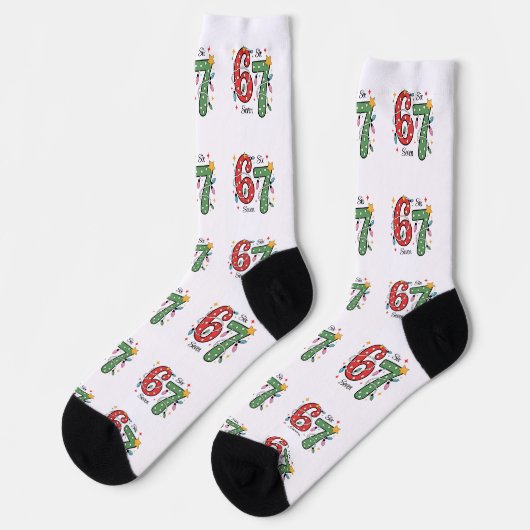 67 Six Seven Socks,  Unique Christmas Gift Idea Sokken (Links)