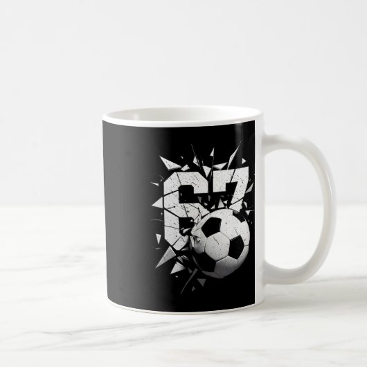 67 Six Seven Voetbal Gen Alpha Brainrot Meme Koffiemok (Rechts)