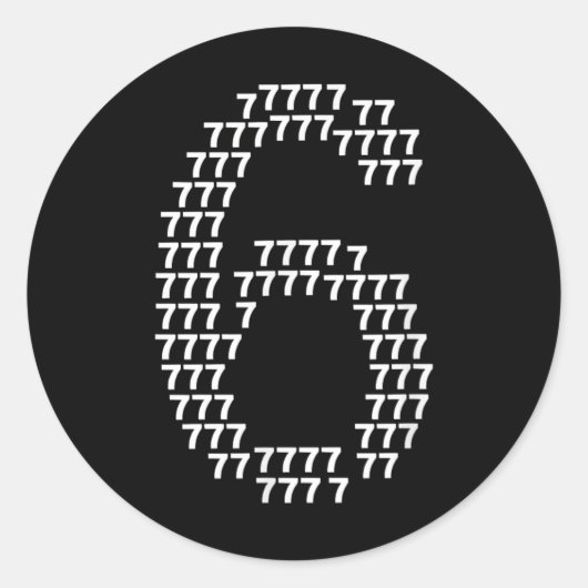 67 Sixty Seven Grappige 6 7 Meme Halloween Kostuum Ronde Sticker (Voorkant)