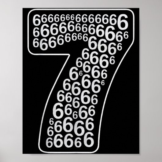 67 Sixty Seven Halloween Costume Design Funny 6 7 Poster (Voorkant)