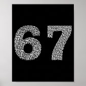 67 Sixty Seven Halloween Costume Design Funny 6 7  Poster (Voorkant)