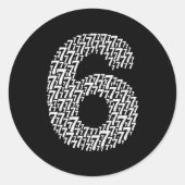 67 Sixty Seven Halloween Costume Design Funny 6 7  Ronde Sticker (Voorkant)