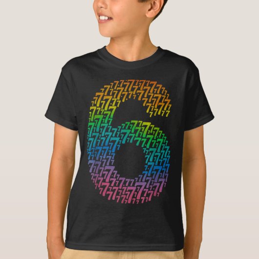 67 Sixty Seven Halloween Costume Rainbow Funny 6 7 T-shirt (Voorkant)