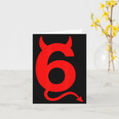 67 Sixty Seven Halloween Kostuum Duivel Grappig 6 Kaart (Gele Bloem)
