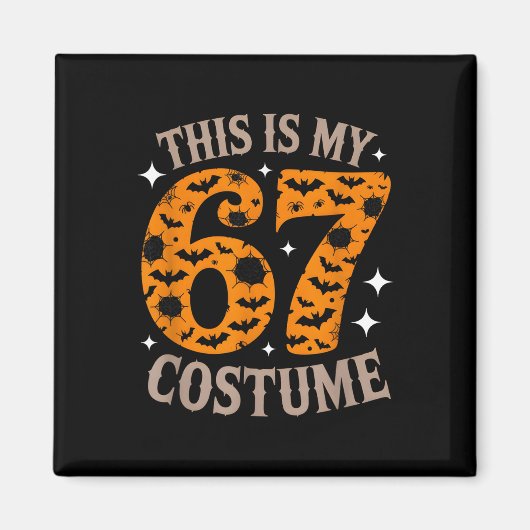 67 Sixty Seven Halloween Kostuum Grappig 6 7 Meme Magneet (Voorkant)