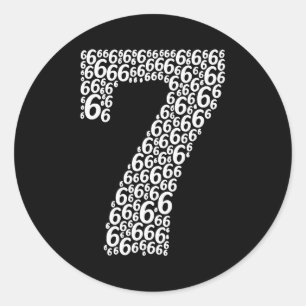 67 Sixty Seven Halloween kostuum grappig meme Ronde Sticker
