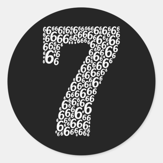 67 Sixty Seven Halloween kostuum grappig meme  Ronde Sticker (Voorkant)