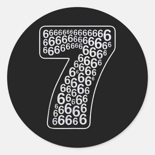 67 Sixty Seven Halloween Kostuum Ontwerp Grappig 6 Ronde Sticker (Voorkant)