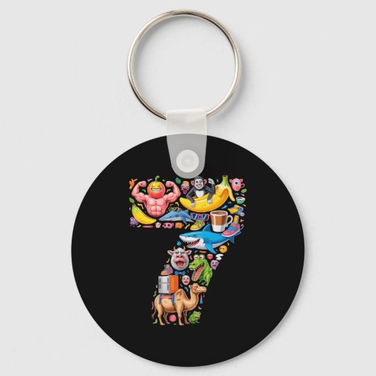 67 Sixty Seven Halloween Kostuum Ontwerp Grappig 6 Sleutelhanger (Voorkant)