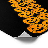 67 Sixty Seven Halloween Kostuum Pompoenen Grappig Poster (Hoek)
