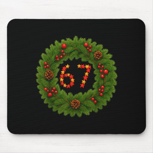67 Sixty Seven Kerst Pyjama Vakantie Grappig 6 7 Muismat (Voorkant)