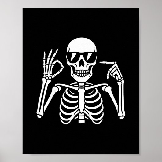 67 Skelet Grappige Zes Zeven Gen Alpha Halloween I Poster (Voorkant)