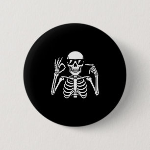 67 Skelet Grappige Zes Zeven Gen Alpha Halloween I Ronde Button 5,7 Cm