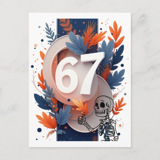 67 Skelet Hand Halloween Briefkaart (Voorkant)