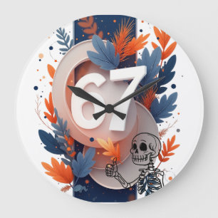 67 Skelet Hand Halloween Grote Klok