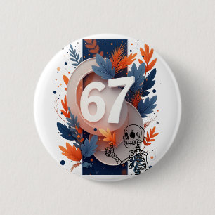 67 Skelet Hand Halloween Ronde Button 5,7 Cm
