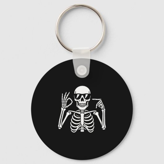 67 Skeleton Funny Six Seven Gen Alpha Halloween Me Sleutelhanger (Voorkant)