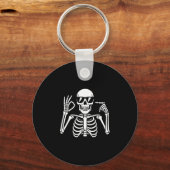 67 Skeleton Funny Six Seven Gen Alpha Halloween Me Sleutelhanger (Voorkant)