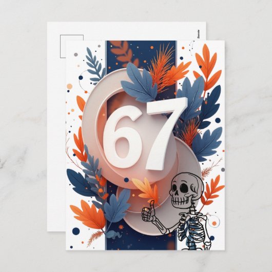 67 Skeleton Hand Halloween Feestdagenkaart (Voorkant / Achterkant)