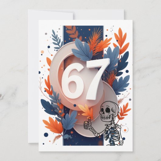 67 Skeleton Hand Halloween Kaart (Voorkant)